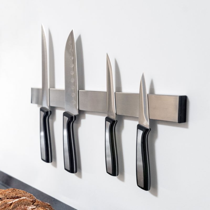 Barre à couteaux magnétique, Acier inoxydable