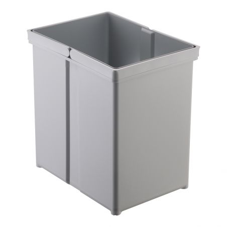 Seau Gris 17L pour poubelle avec double poignée