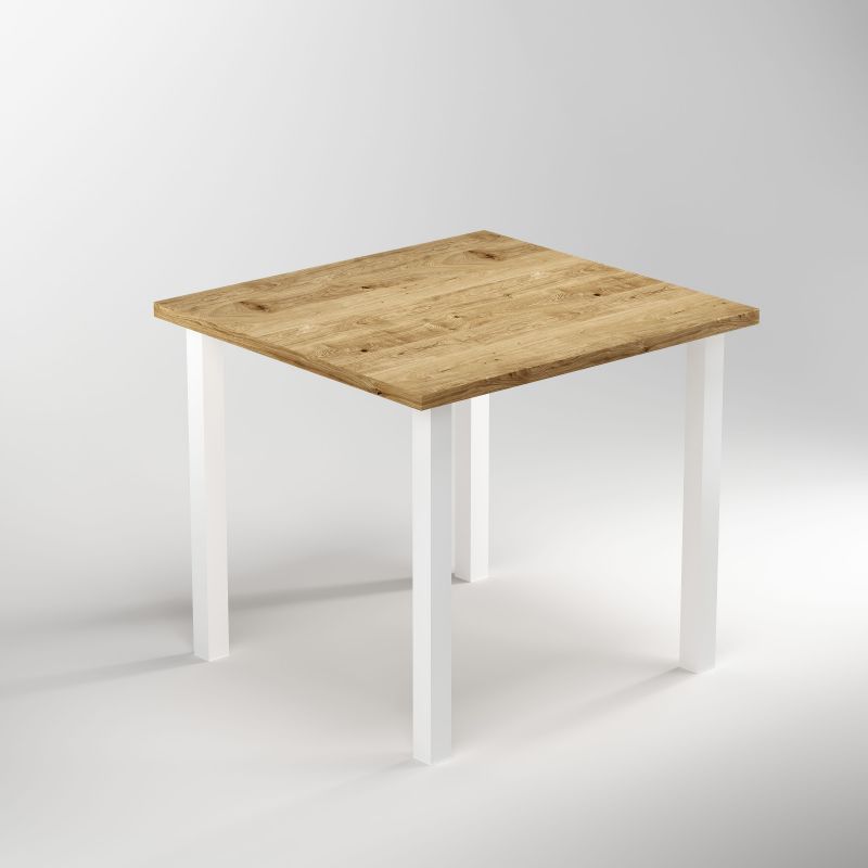 Lot de 4 pieds carrés pour table, 50 x 50 mm, Blanc