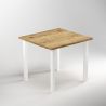 Lot de 4 pieds carrés pour table, 50 x 50 mm, Blanc Lot de 4 pieds carrés pour table, 50 x 50 mm, Blanc