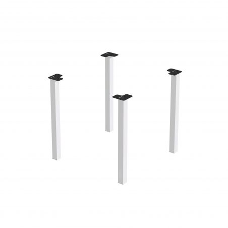 Lot de 4 pieds carrés pour table, 50 x 50 mm, Blanc Lot de 4 pieds carrés pour table, 50 x 50 mm, Blanc