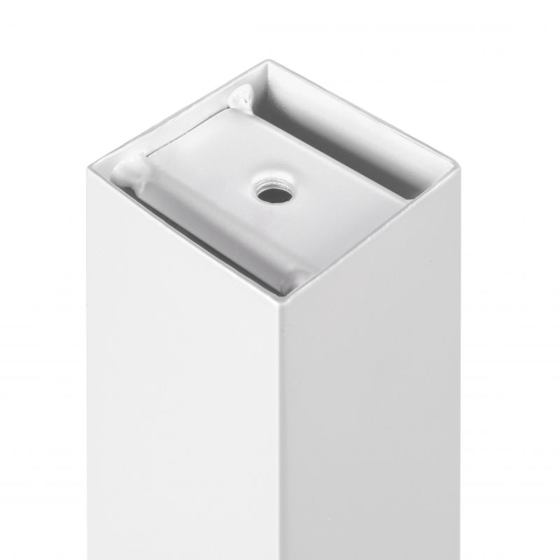 Lot de 4 pieds carrés pour table, 50 x 50 mm, Blanc