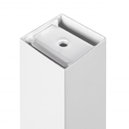 Lot de 4 pieds carrés pour table, 50 x 50 mm, Blanc Lot de 4 pieds carrés pour table, 50 x 50 mm, Blanc