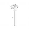 Lot de 4 pieds carrés pour table, 50 x 50 mm, Blanc Lot de 4 pieds carrés pour table, 50 x 50 mm, Blanc