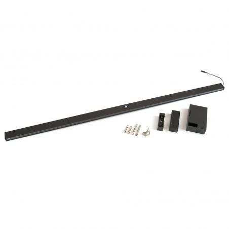 Barre de penderie Castor avec lumière LED, batterie amovible et détecteur de mouvement, 858 mm, Moka