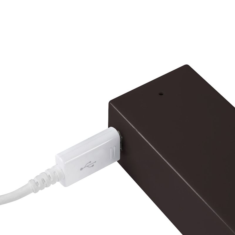 Barre de penderie Castor avec lumière LED, batterie amovible et détecteur de mouvement, 858 mm, Moka