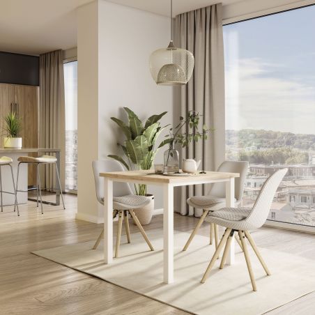 Piètement de table avec pieds carrés et cadre 750 x 750 mm, Blanc Piètement de table avec pieds carrés et cadre 750 x 750 mm, Blanc