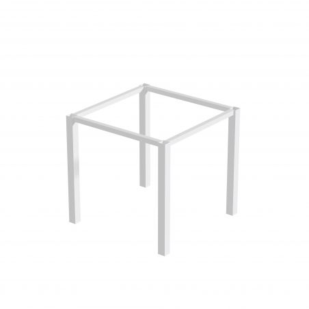 Piètement de table avec pieds carrés et cadre 750 x 750 mm, Blanc Piètement de table avec pieds carrés et cadre 750 x 750 mm, Blanc