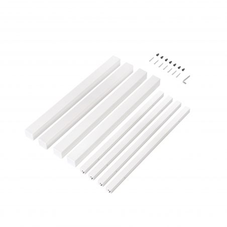 Piètement de table avec pieds carrés et cadre 750 x 750 mm, Blanc Piètement de table avec pieds carrés et cadre 750 x 750 mm, Blanc