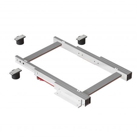 Coulisses pour table coulissante, modèle Corner, Inox brossé Coulisses pour table coulissante, modèle Corner, Inox brossé