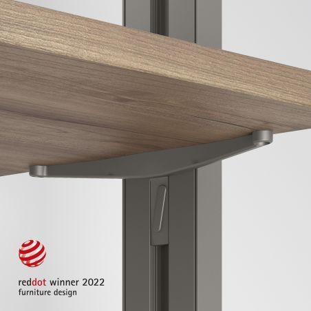 Jeu de 5 supports d'étagères en bois, planches en bois non incluses, Gris Jeu de 5 supports d'étagères en bois, planches en bois non incluses, Gris