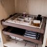 Kit tiroir organisateur et cadre coulissant pour caisson de 900 mm, Moka, 1 ut. Kit tiroir organisateur et cadre coulissant pour caisson de 900 mm, Moka, 1 ut.