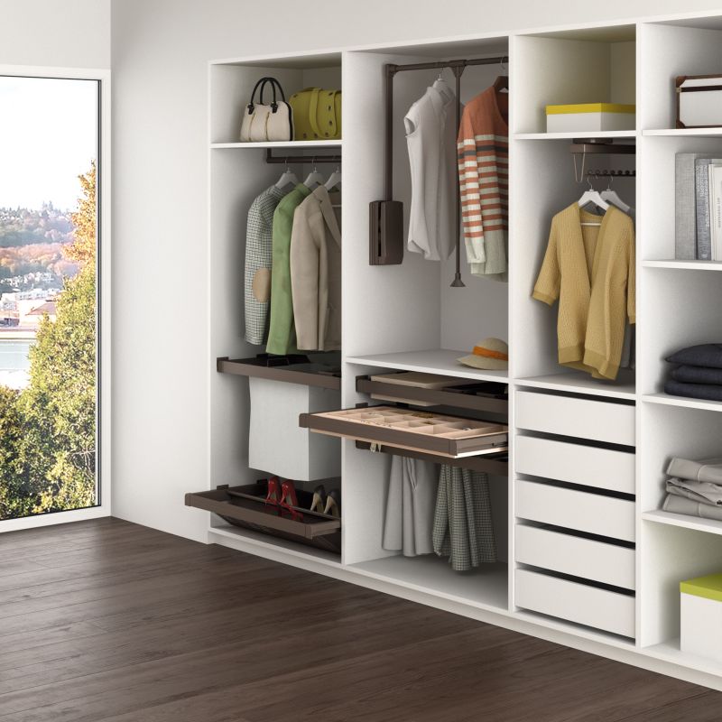 Kit tiroir organisateur et cadre coulissant pour caisson de 900 mm, Moka, 1 ut.