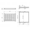 Kit tiroir organisateur et cadre coulissant pour caisson de 900 mm, Moka, 1 ut. Kit tiroir organisateur et cadre coulissant pour caisson de 900 mm, Moka, 1 ut.