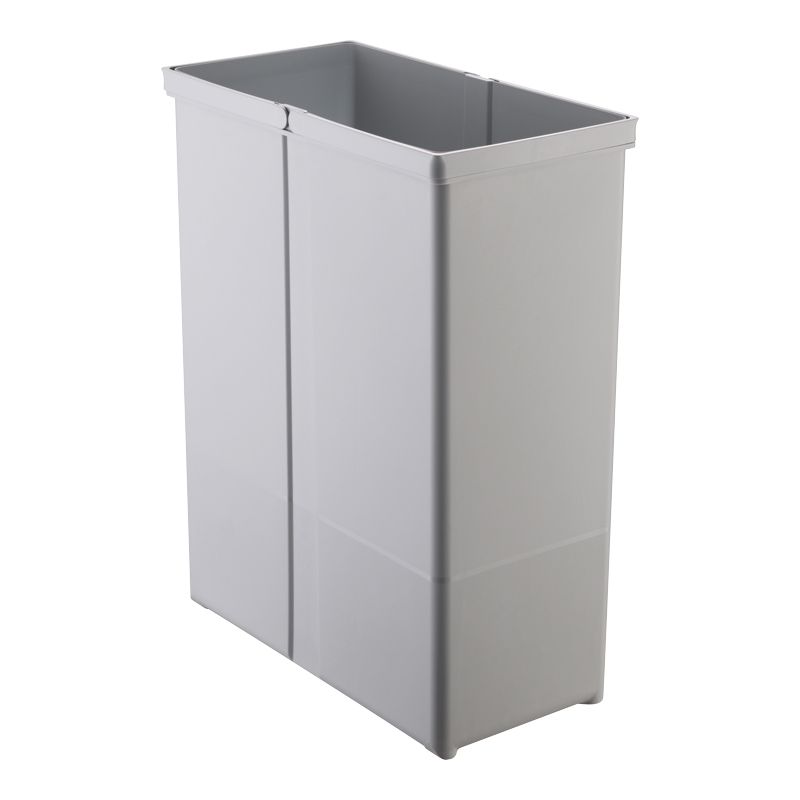 Seau Gris 40L pour poubelle avec double poignée