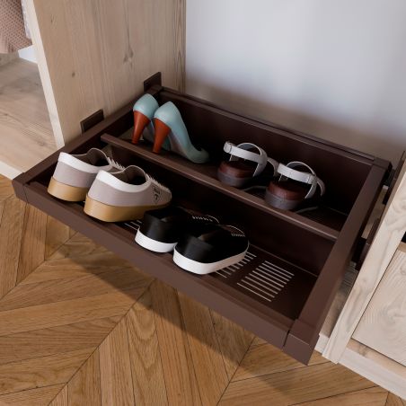 Range-chaussures extractible pour caisson de 600 mm, Moka Range-chaussures extractible pour caisson de 600 mm, Moka