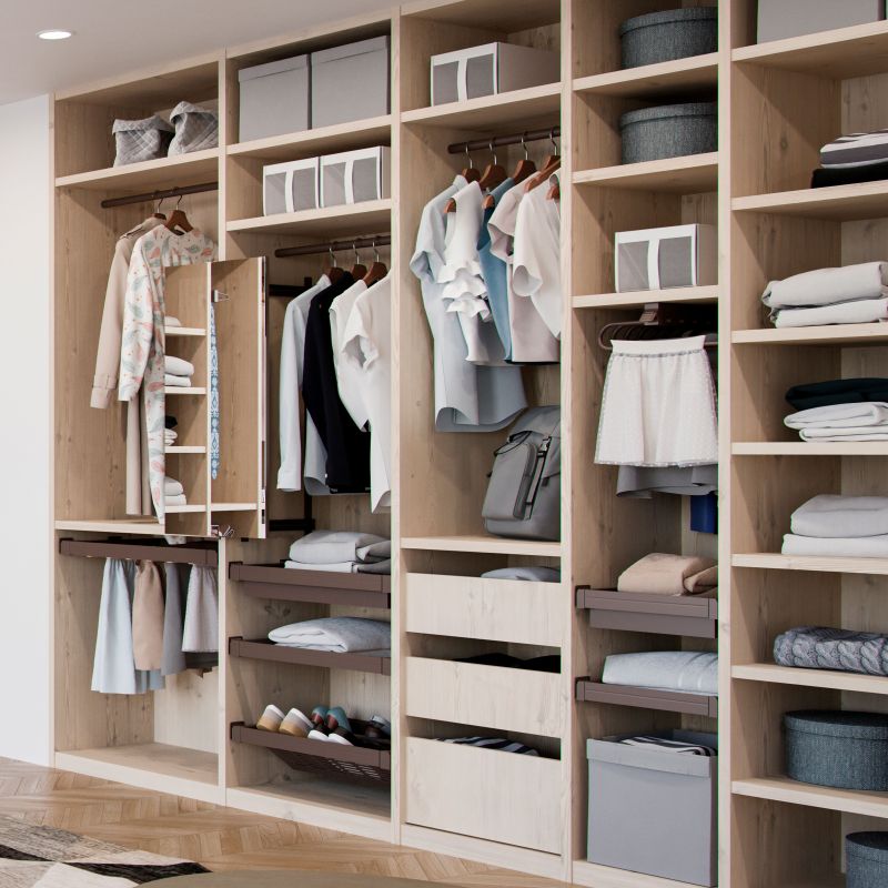 Range-chaussures extractible pour caisson de 600 mm, Moka