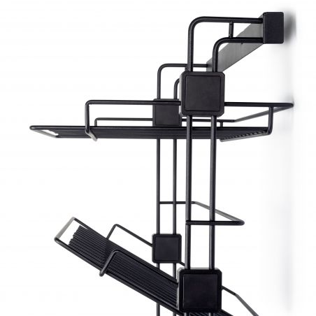 Porte-chaussures latéral coulissant Hack pour placards et dressing, Noir, Sens Gauche Porte-chaussures latéral coulissant Hack pour placards et dressing, Noir, Sens Gauche