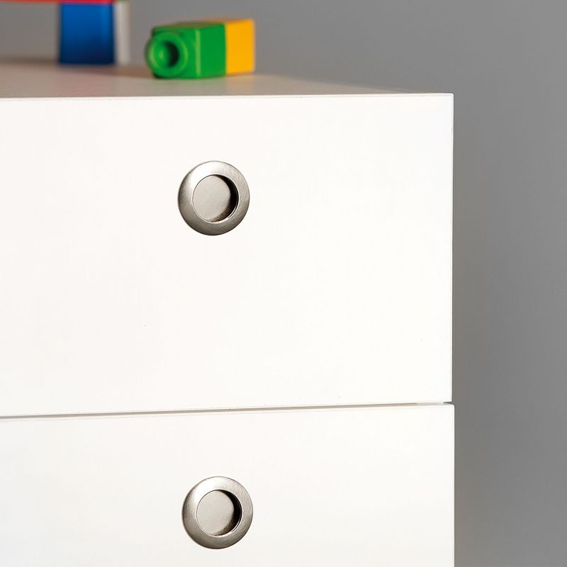 Lot de 10 Boutons Oregon, Ø 41 mm, Nickel satiné