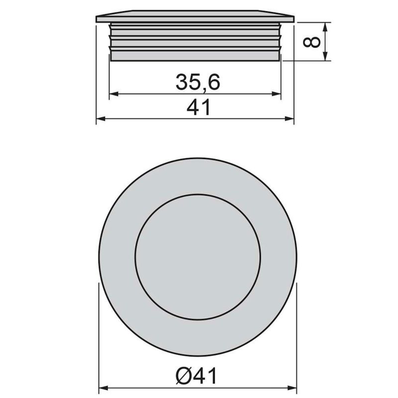 Lot de 10 Boutons Oregon, Ø 41 mm, Nickel satiné