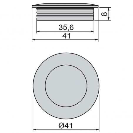 Lot de 10 Boutons Oregon, Ø 41 mm, Nickel satiné Lot de 10 Boutons Oregon, Ø 41 mm, Nickel satiné