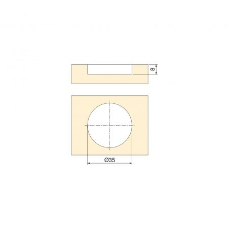 Lot de 10 Boutons Oregon, Ø 41 mm, Nickel satiné Lot de 10 Boutons Oregon, Ø 41 mm, Nickel satiné