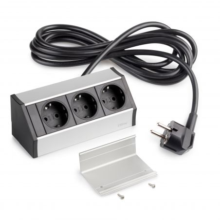 Multiconnecteur V Dock, 3 prises, Anodisé mat Multiconnecteur V Dock, 3 prises, Anodisé mat