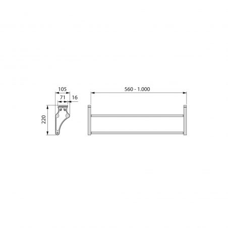 Range-chaussures Self pour intérieur d'armoire, Aluminium Range-chaussures Self pour intérieur d'armoire, Aluminium