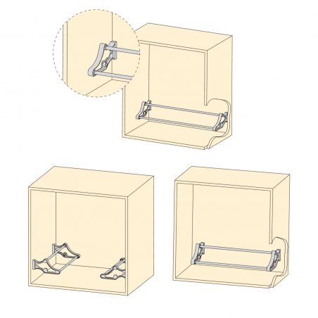 Range-chaussures Self pour intérieur d'armoire, Aluminium Range-chaussures Self pour intérieur d'armoire, Aluminium