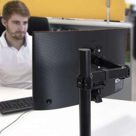 Support écran inclinable et rotatif à 360° sur table, Noir Support écran inclinable et rotatif à 360° sur table, Noir
