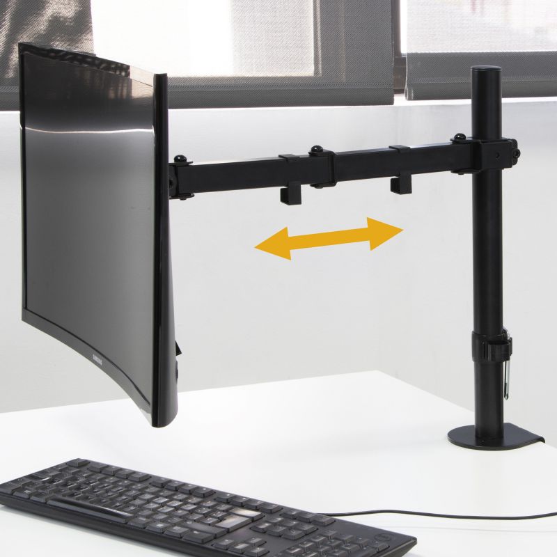 Support écran inclinable et rotatif à 360° sur table, Noir