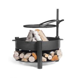 Brasero de jardin multifonction MONTANA X 80cm avec grille 60 cm
