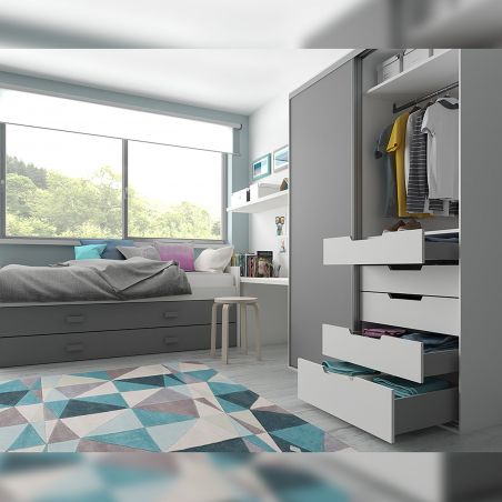 Tiroir Concept 30 kg hauteur 185 mm, profondeur 400 mm, Gris anthracite Tiroir Concept 30 kg hauteur 185 mm, profondeur 400 mm, Gris anthracite