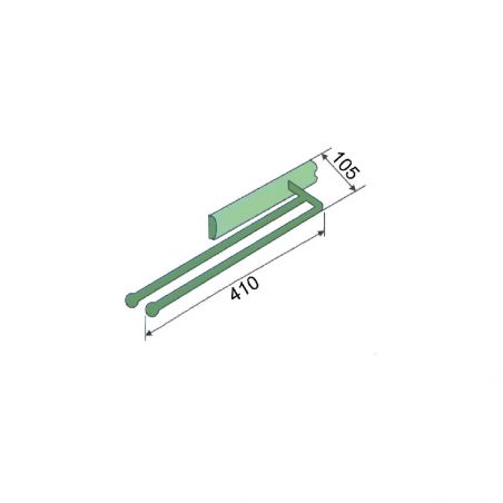 Porte torchons coulissant 410mm 2 bras