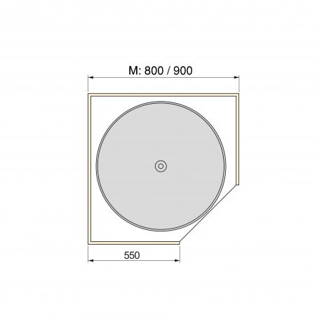 Tourniquet rond Shelvo pour caisson de 800 mm, Gris Tourniquet rond Shelvo pour caisson de 800 mm, Gris