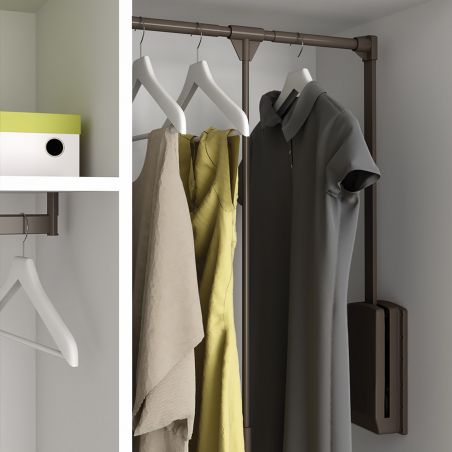 Penderie rabattable Hang pour armoire de largeur 600 à 830 mm, Moka Penderie rabattable Hang pour armoire de largeur 600 à 830 mm, Moka