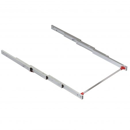 Coulisses Lunch pour table escamotable, Inox brossé Coulisses Lunch pour table escamotable, Inox brossé