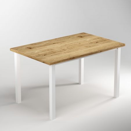 Piètement de table avec pieds carrés et cadre 1150 x 750 mm, Blanc