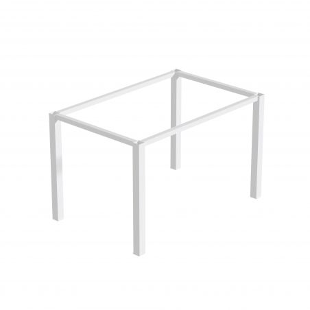 Piètement de table avec pieds carrés et cadre 1150 x 750 mm, Blanc