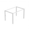 Piètement de table avec pieds carrés et cadre 1150 x 750 mm, Blanc Piètement de table avec pieds carrés et cadre 1150 x 750 mm, Blanc