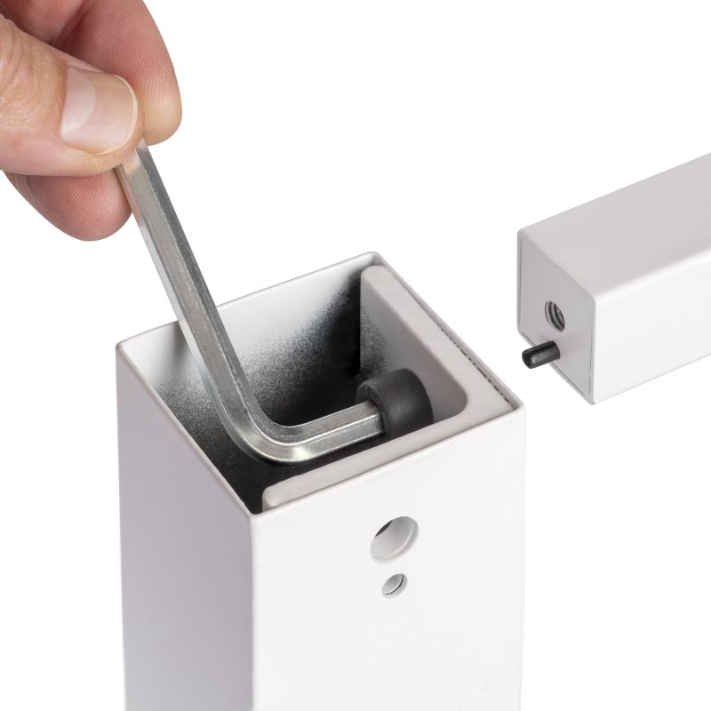 Piètement de table avec pieds carrés et cadre 1150 x 750 mm, Blanc