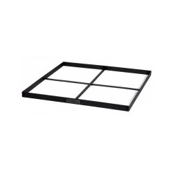 Base de brasero carrée pour pierres décoratives 100x100 cm