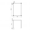 Piètement de table avec pieds carrés et cadre 1150 x 750 mm, Blanc Piètement de table avec pieds carrés et cadre 1150 x 750 mm, Blanc