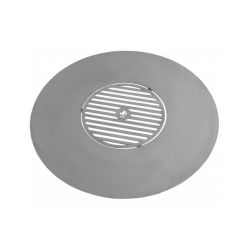 Plaque de cuisson en acier inoxydable de 102 cm pour brasero avec grille de 50 cm