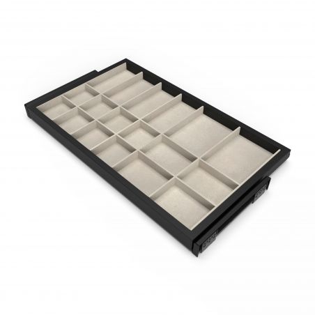 Kit de tiroir d'organisation avec amortisseur pour caisson de 800 mm, Noir