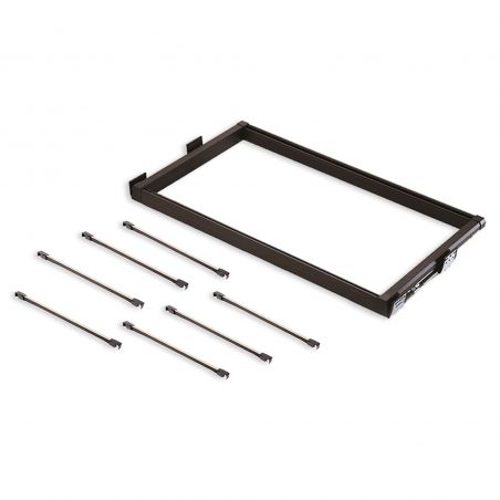 Porte-pantalons extractible 7 tringles pour caisson de 600 mm, Moka Porte-pantalons extractible 7 tringles pour caisson de 600 mm, Moka