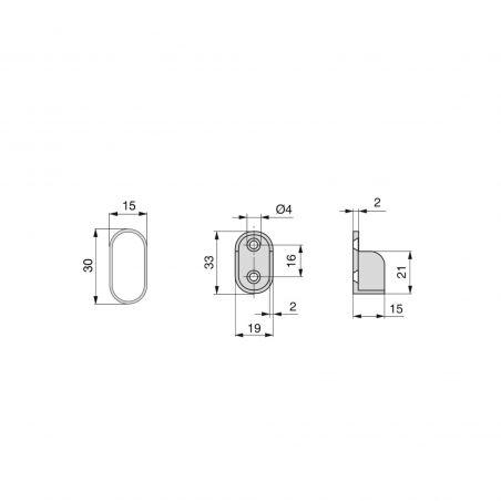 Kit tube de penderie 30x15 mm acier, 1,15 m, Chromé Kit tube de penderie 30x15 mm acier, 1,15 m, Chromé