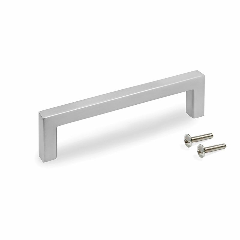 Lot de 5 Poignées Habana, L 136 mm, entraxe 128 mm, Nickel satiné