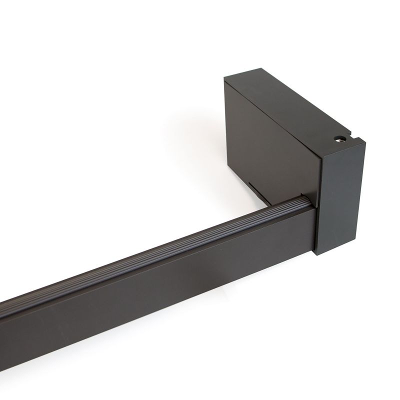 Barre de penderie Castor avec lumière LED, batterie amovible et détecteur de mouvement, 1008 mm, Moka