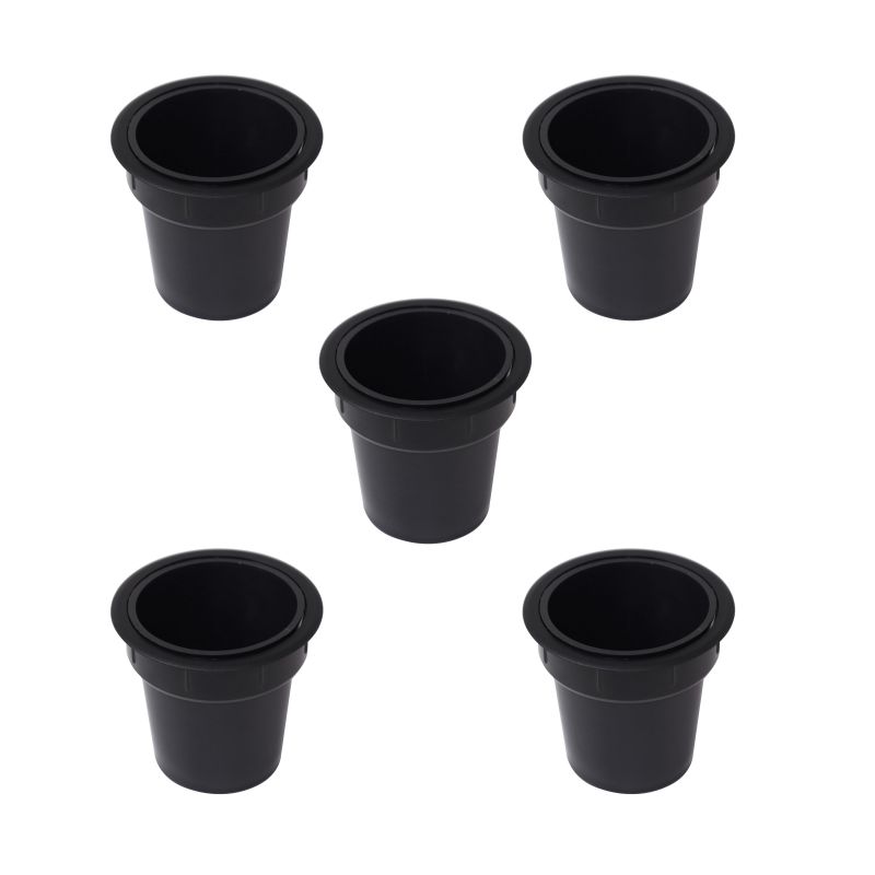 Lot de 5 portes-objets, Pot noir